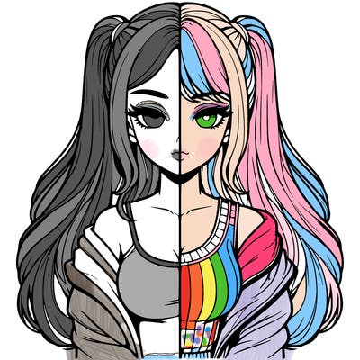 realistic girl split