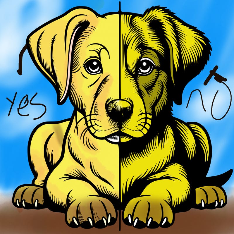 realistic dog split picture