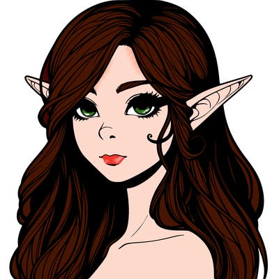 elf girl realistic dark fantasy