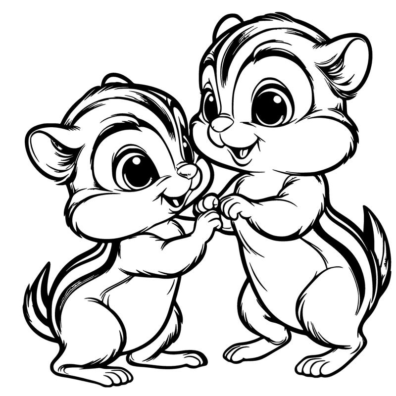 two tamias playing together while they stand up realistic