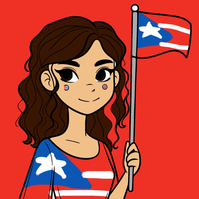 hot girl holding a flag