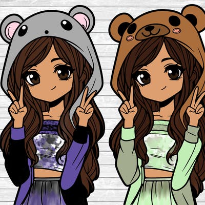 teen girl in animal costume