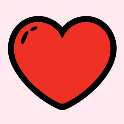 a blank heart
