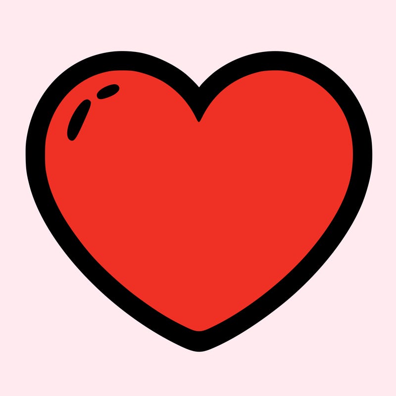 a blank heart