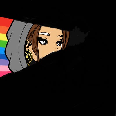 a realistic girl, spray painting