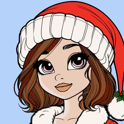 realistic christmas girl