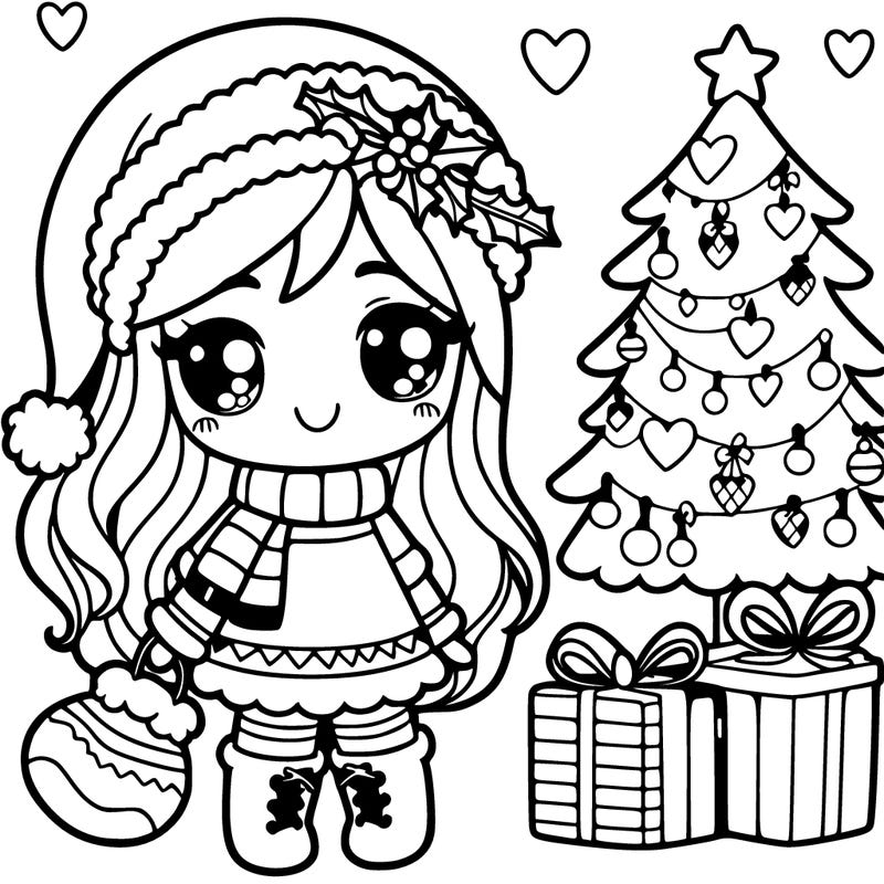 christmas cute girl