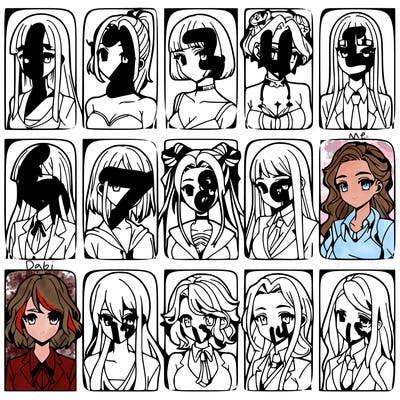 girls that look diffrent anime