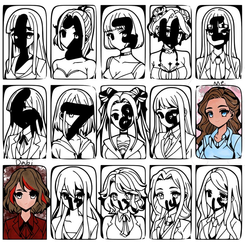 girls that look diffrent anime