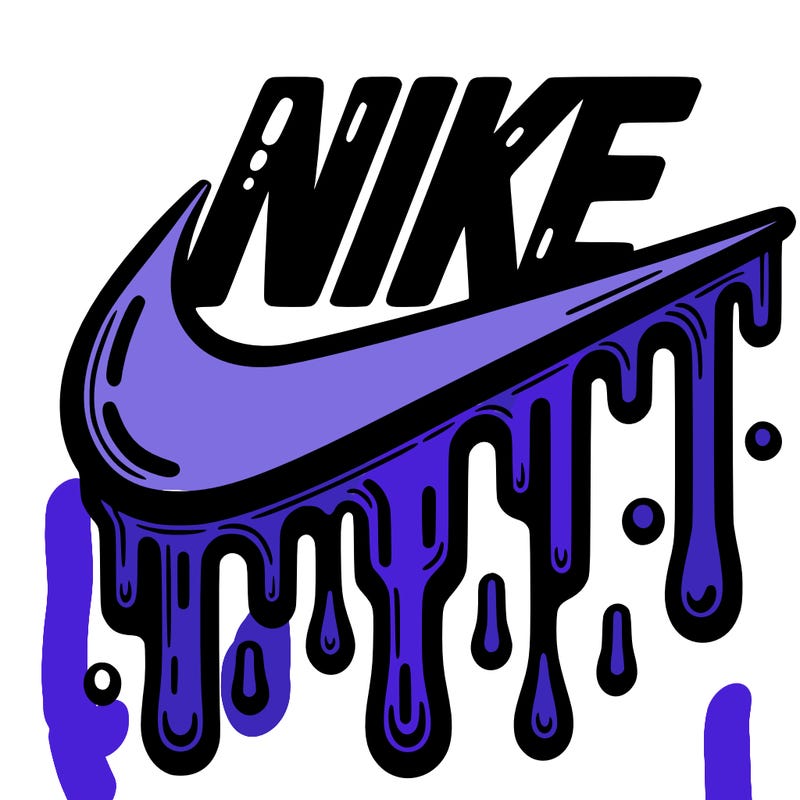 dripping nike logo