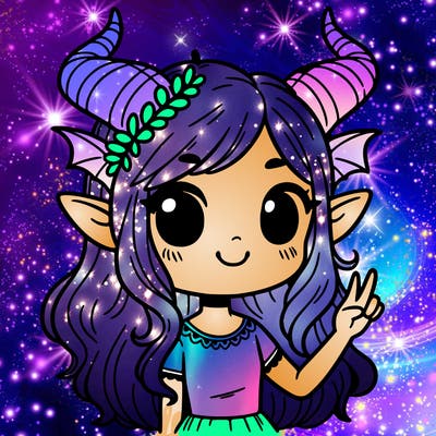 girl with dragon  horns