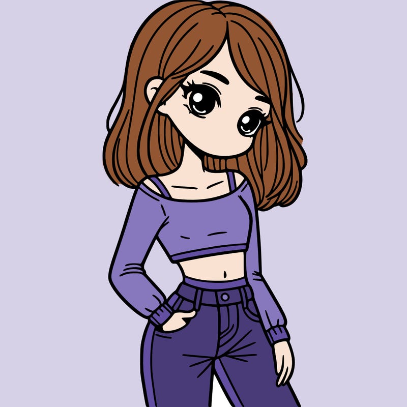 girl teenager with a crop top and flare jeans