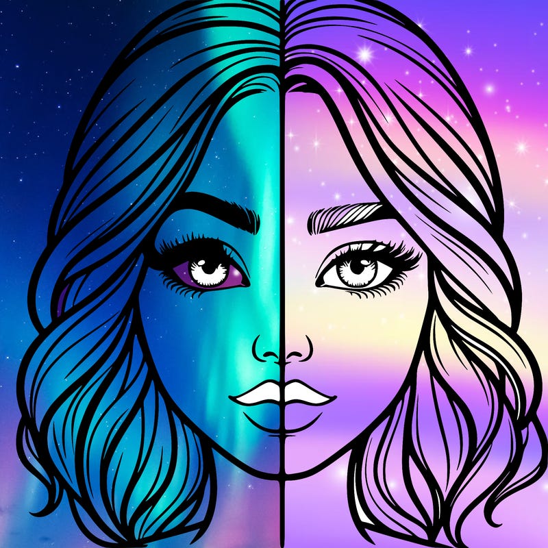 realistic girl split half