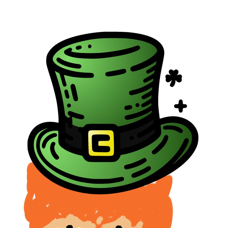 st patrick hat with thin lines