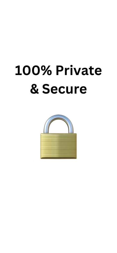 ChartDetector AI - GraphIQ - A padlock icon and text stating 100 percent private and secure for financial data