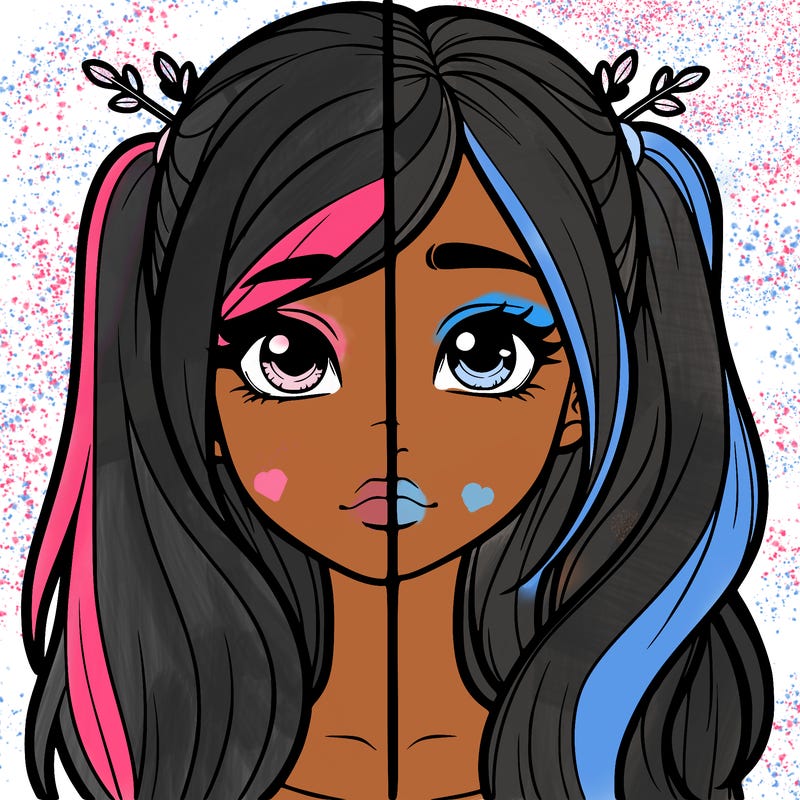 realistic girl split