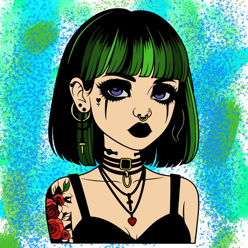 realistic goth girl