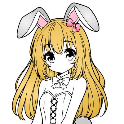 anime girl in bunny costume