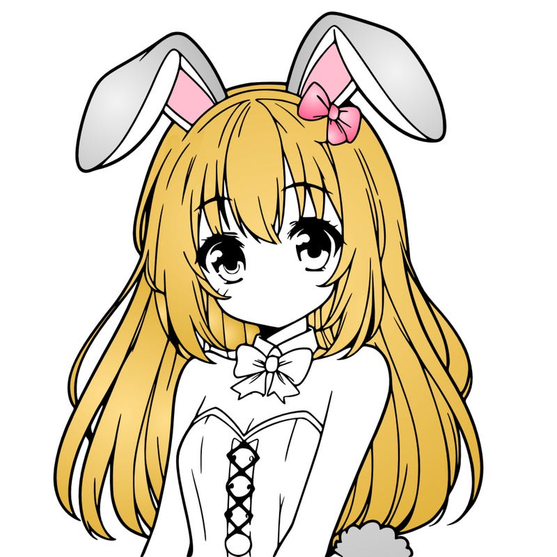 anime girl in bunny costume