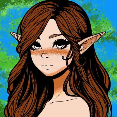 elf girl realistic dark fantasy