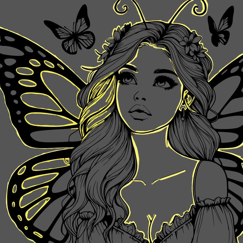 butterfly fairy realistic girl