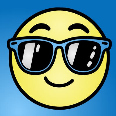 emoji with sunglasses