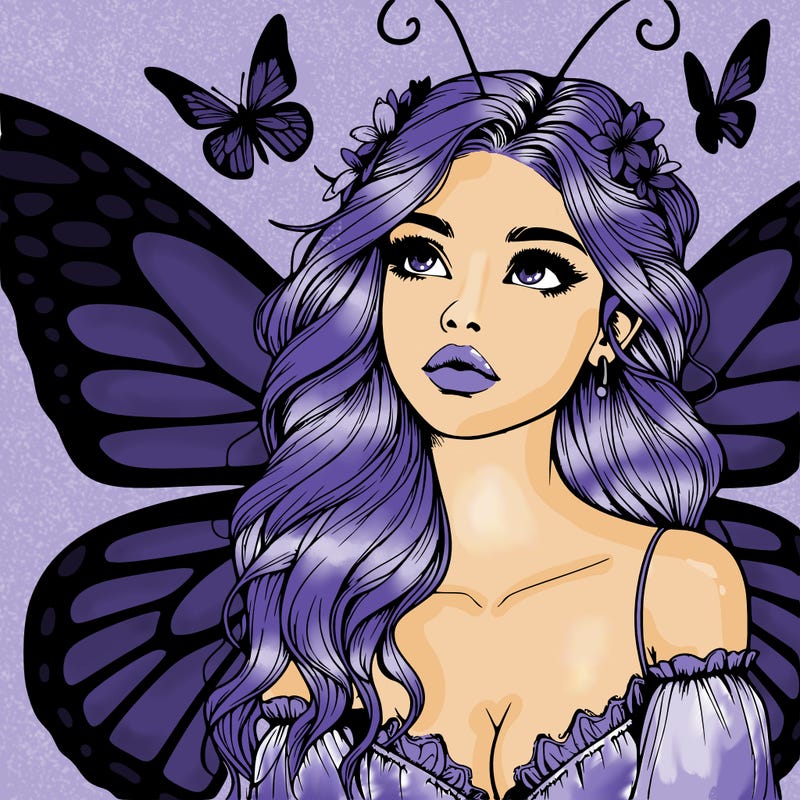 butterfly fairy realistic girl