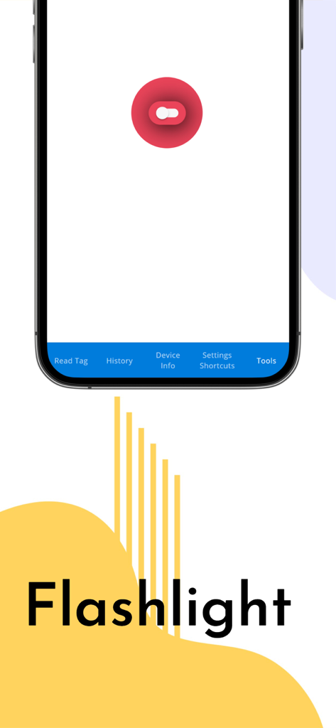 Metal Detector & Gold Finder - The flashlight toggle interface within the Metal Detector and Gold Finder app