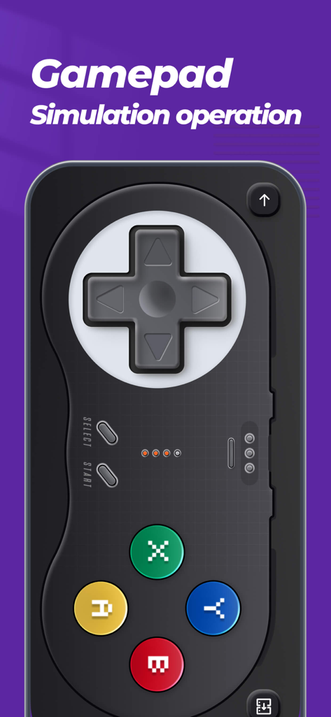 iTV Remote: Universal Control - Una interfaz de controlador de juegos virtual en la pantalla de un smartphone para controlar juegos de Smart TV.