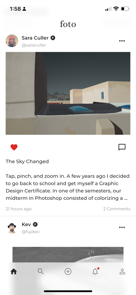 Foto Inc - Clean and minimalist chronological photo feed on the Foto app.
