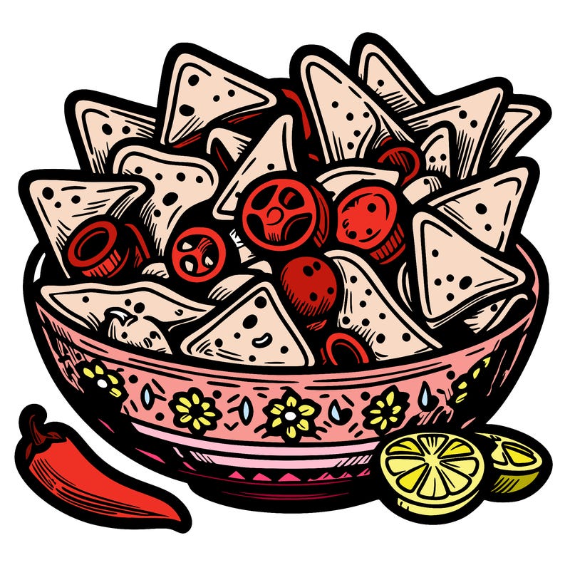 nachos with bowl