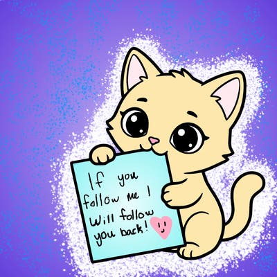 a small cat with a blank sheet of paper in its hand. the cat is sooooooo cute!