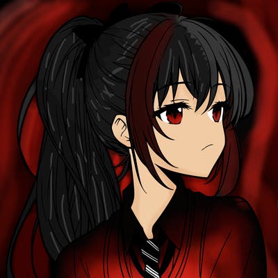 anime woman with a ponytail