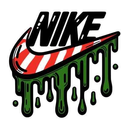 dripping nike logo
