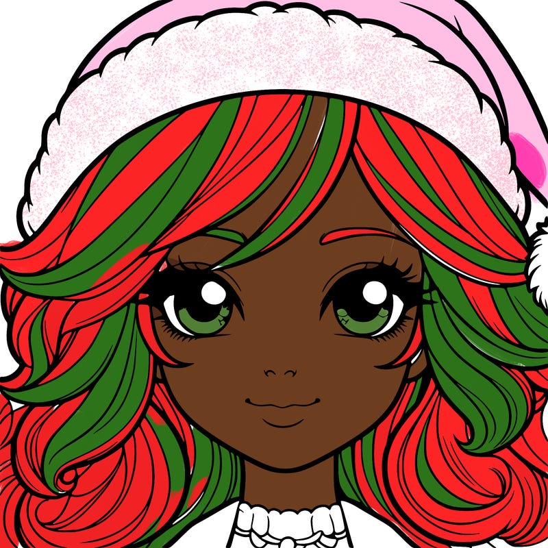 realistic christmas girl