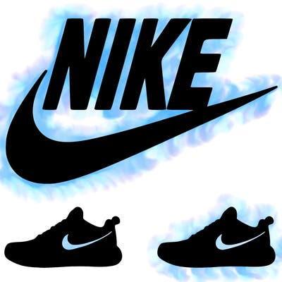 just the nike logo, no shoes