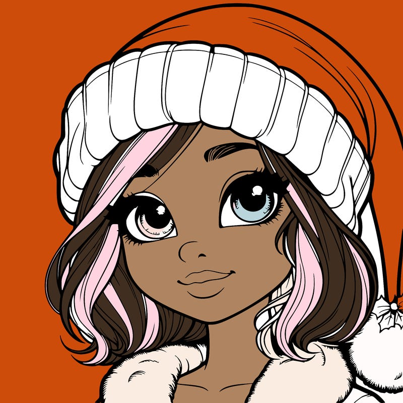 realistic christmas girl