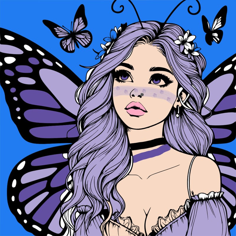 butterfly fairy realistic girl