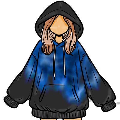 girl in oversized hoodie