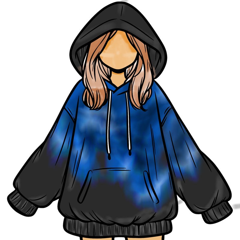 girl in oversized hoodie