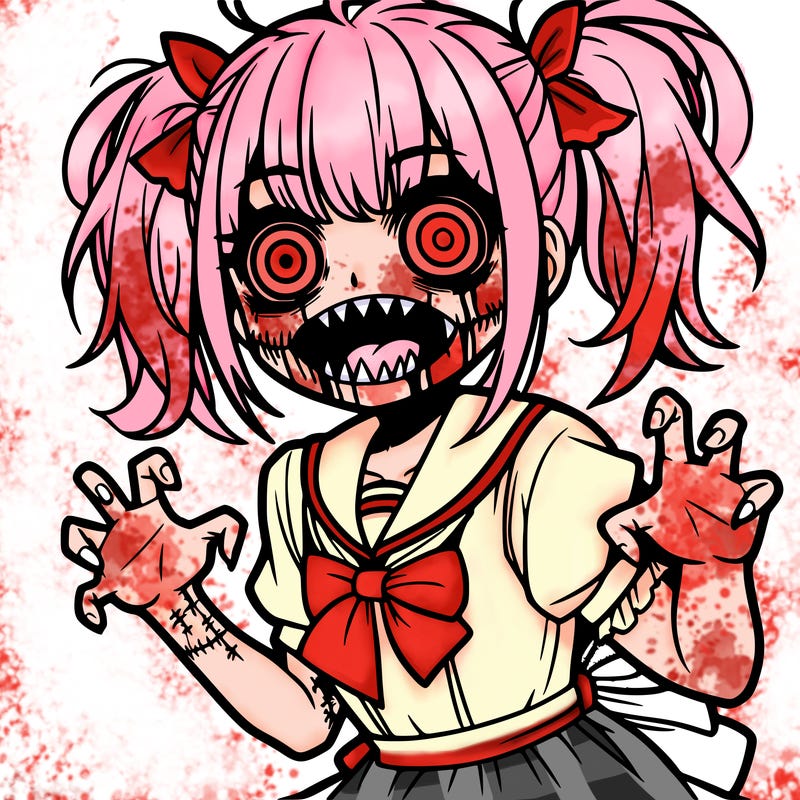 scary anime girl