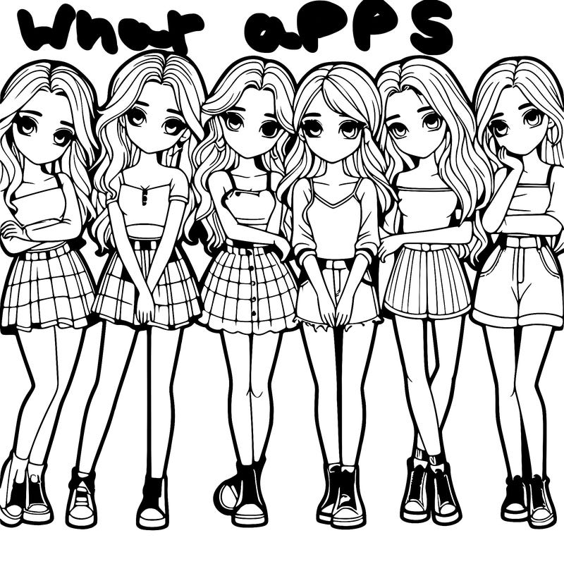 a group of girls realistic