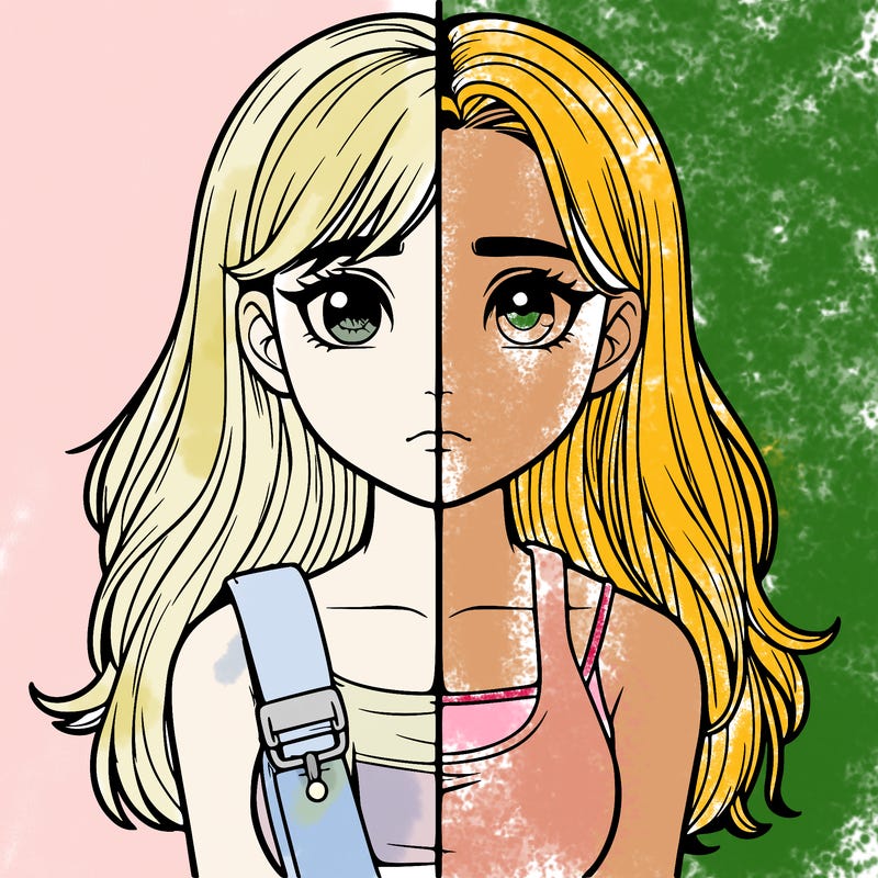 realistic girl split