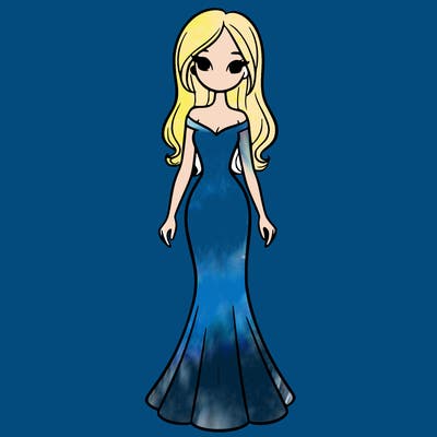 girl in long fitted dress