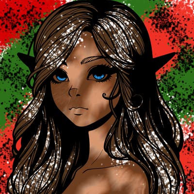 elf girl realistic dark fantasy