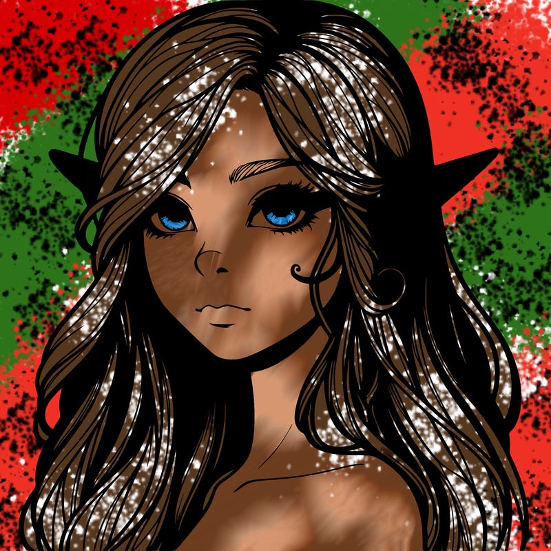 elf girl realistic dark fantasy