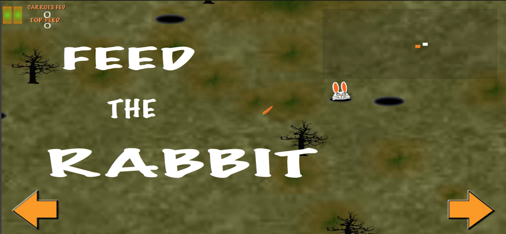 Carrot Time - Carrot Time mobile game screenshot showing a cartoon rabbit and the text Feed the Rabbit
