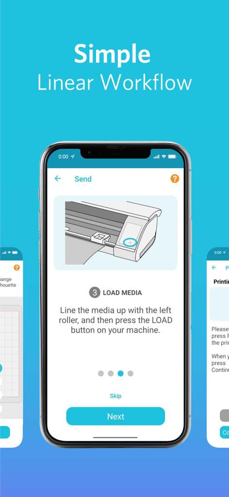 Silhouette Go - Instructions on the Silhouette Go app for loading media into a cutting machine