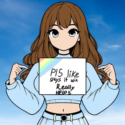 girl holding a blank sign in a long sleeve crop top