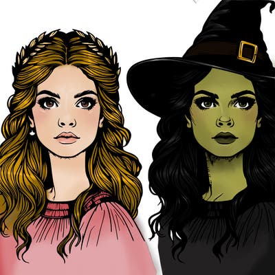 realistic witch woman